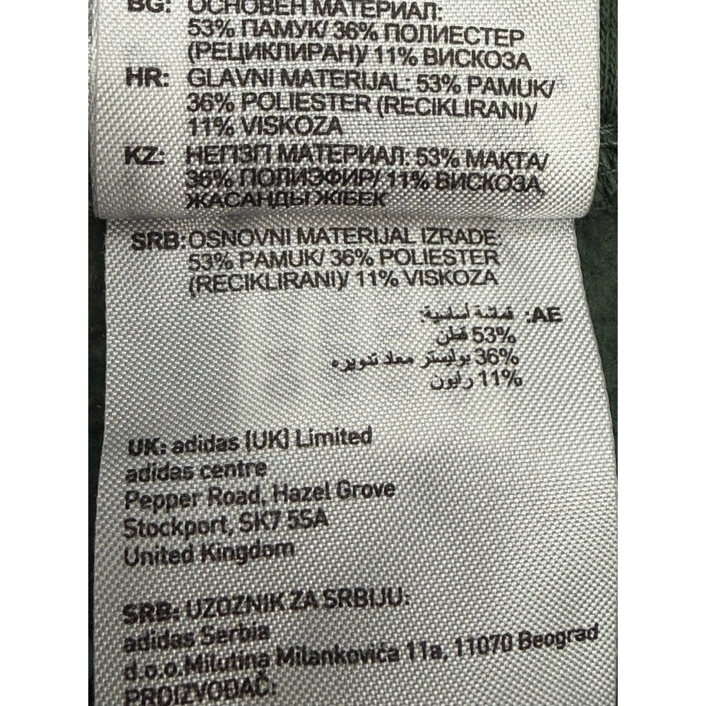 Adidas Girls Green Fleece Shorts 3 Stripe Drawstring Logo XS Youth - Picture 6 of 9
